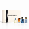 DOLCE & GABBANA 4 PCS MINI SET FOR MEN: "K" 5 ML EAU DE TOILETTE + LIGHT BLUE 4.5 ML EAU DE TOILETTE + "K" 5 ML EAU DE PARFUM + THE ONE 5 ML EAU DE TOILETTE (HARD)