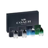 COACH 4 * 4.5 ML MINI SET FOR MEN: COACH NEW YORK EAU DE TOILETTE + COACH BLUE EAU DE TOILETTE + COACH GREEN EAU DE TOILETTE + COACH FOR MEN EAU DE PARFUM