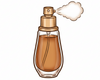perfume atomiser spray on a white background
